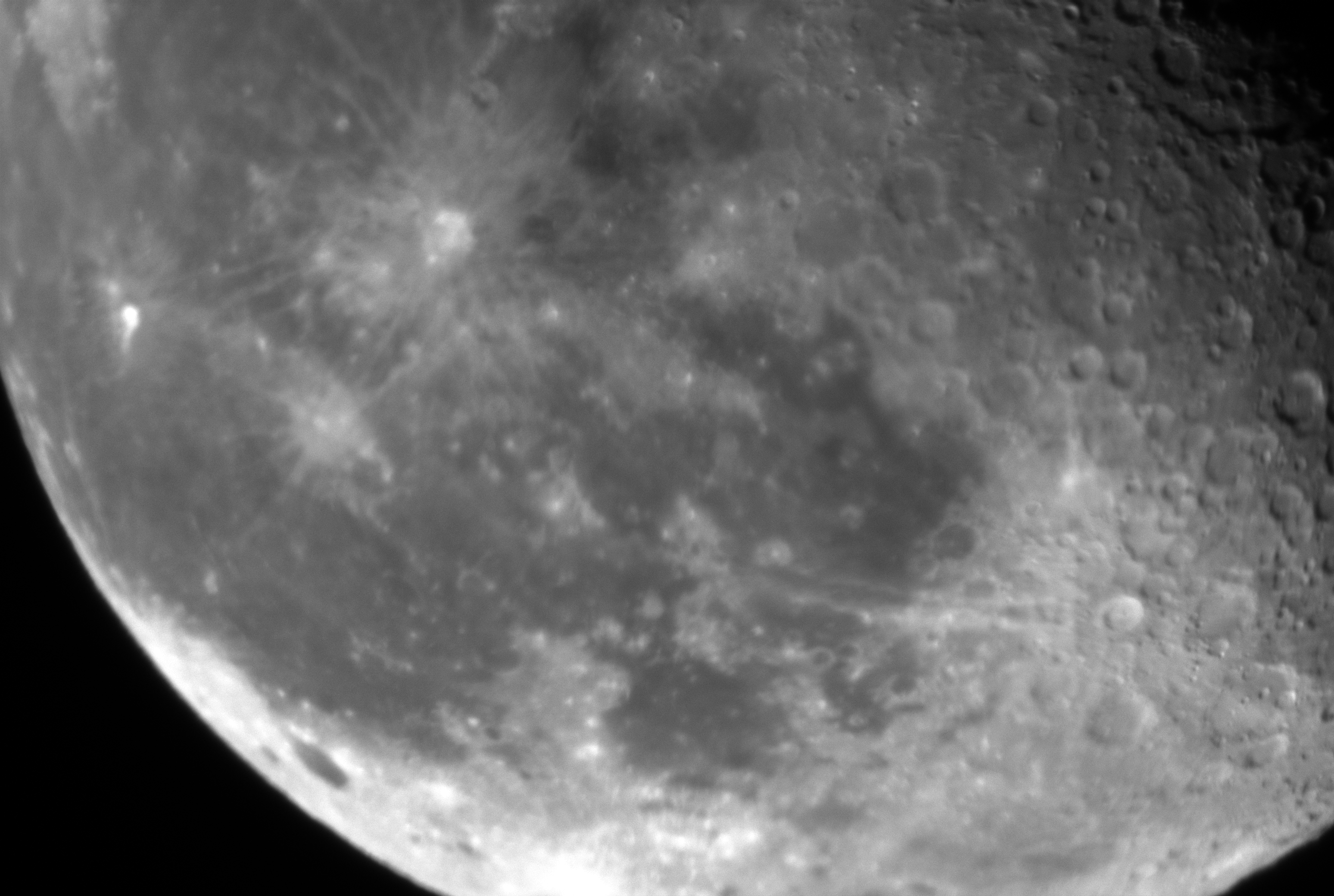 Close-up of Moon Craters
